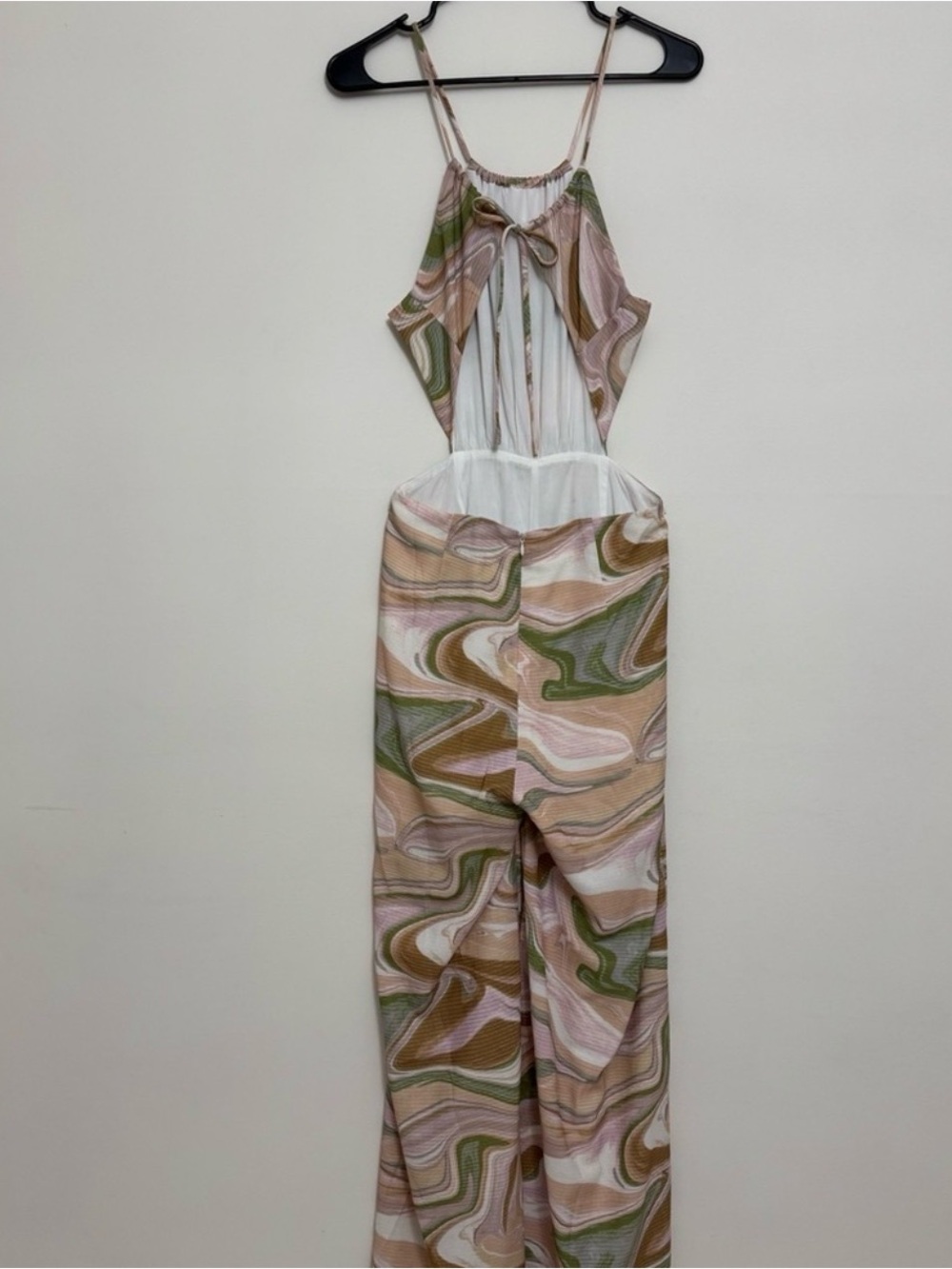 Lush Sleeveless Marble-Print Maxi Dress in Pink and Green - Picture 3 of 4